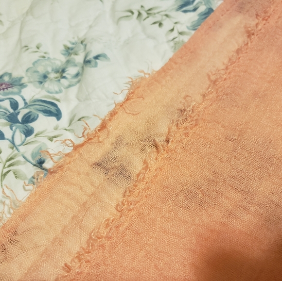 Sheer Infinity Scarf Coral - Picture 6 of 6